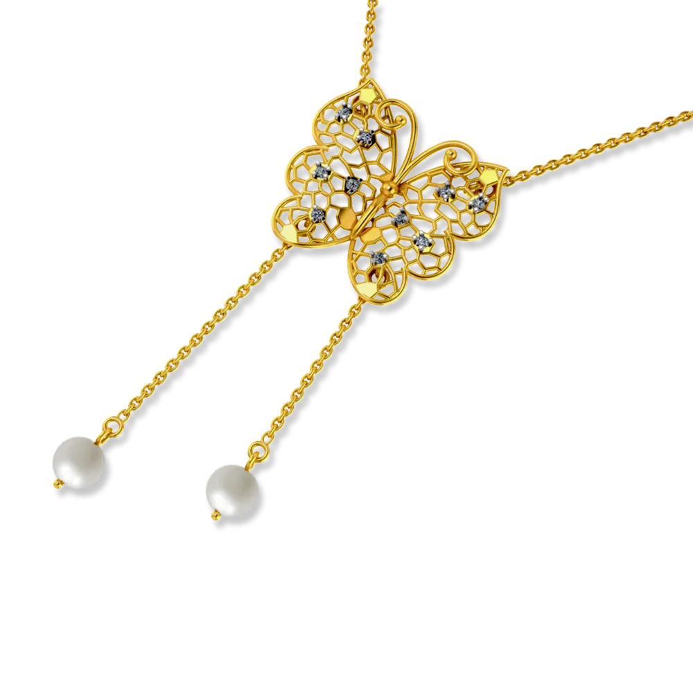 Beautiful Diamond Gold Necklace For Women