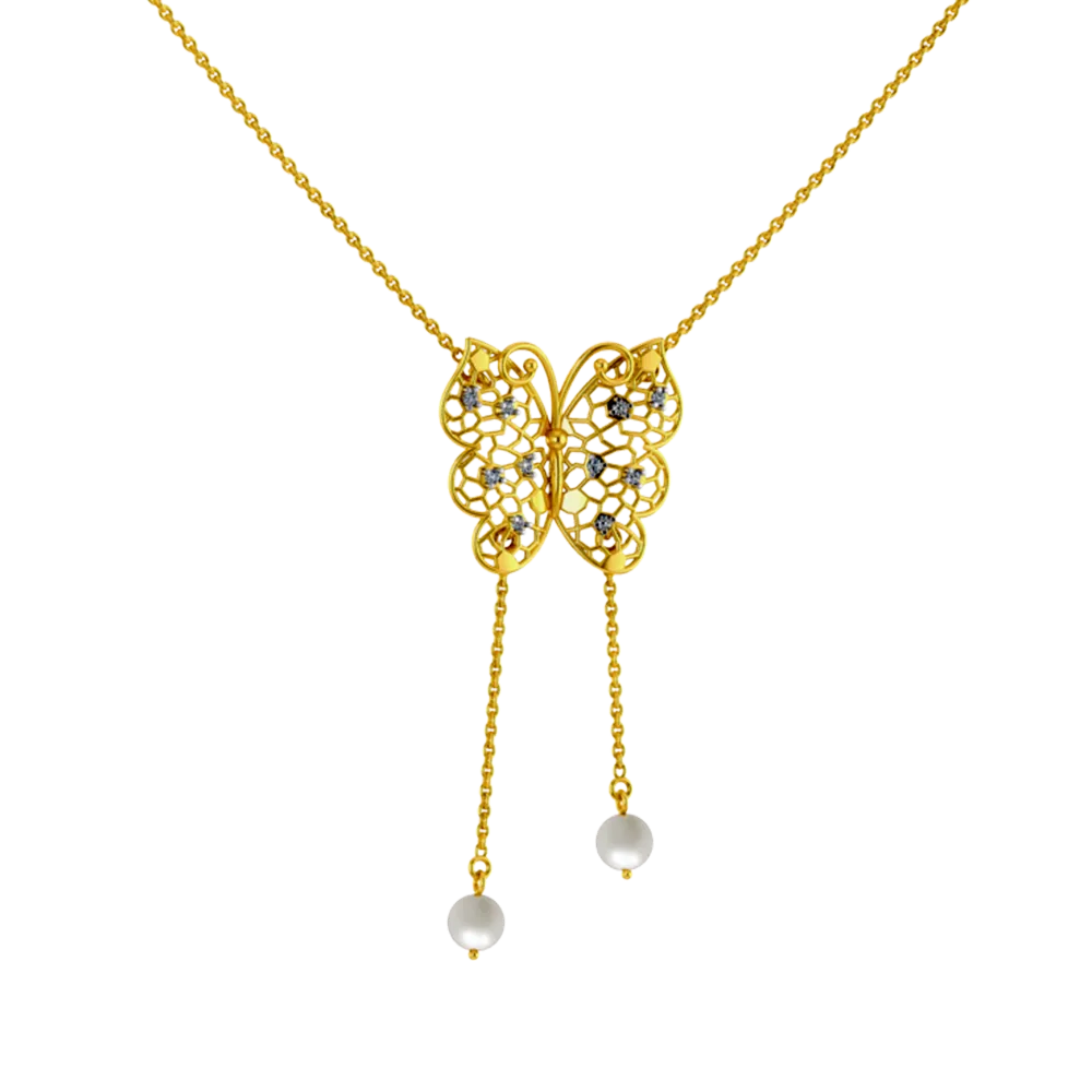 Beautiful Diamond Gold Necklace For Women