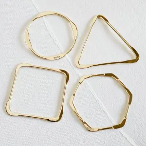 Bisjoux Brass Geometric Bangle Set