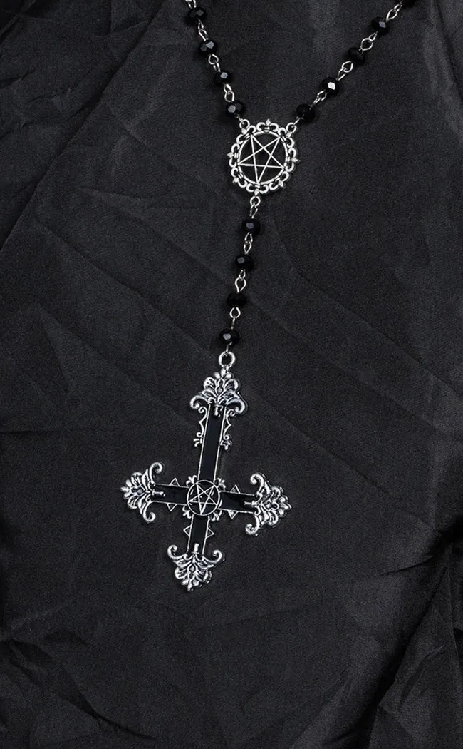 Blasphemy of the Cross Rosary Necklace