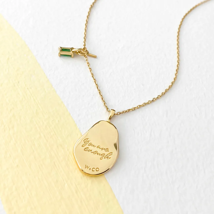 Breathe Gold Mantra Necklace