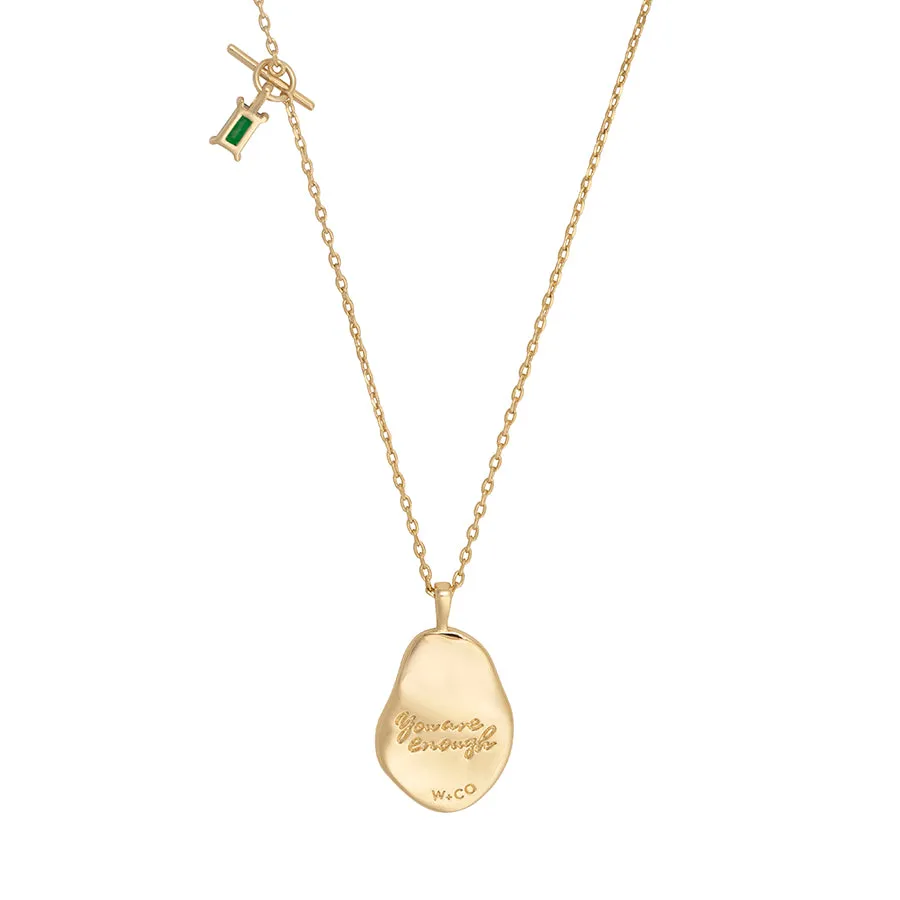 Breathe Gold Mantra Necklace