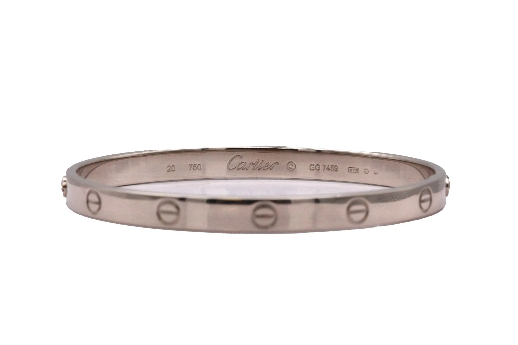 Cartier Love Bangle Size 20 - 18ct White Gold