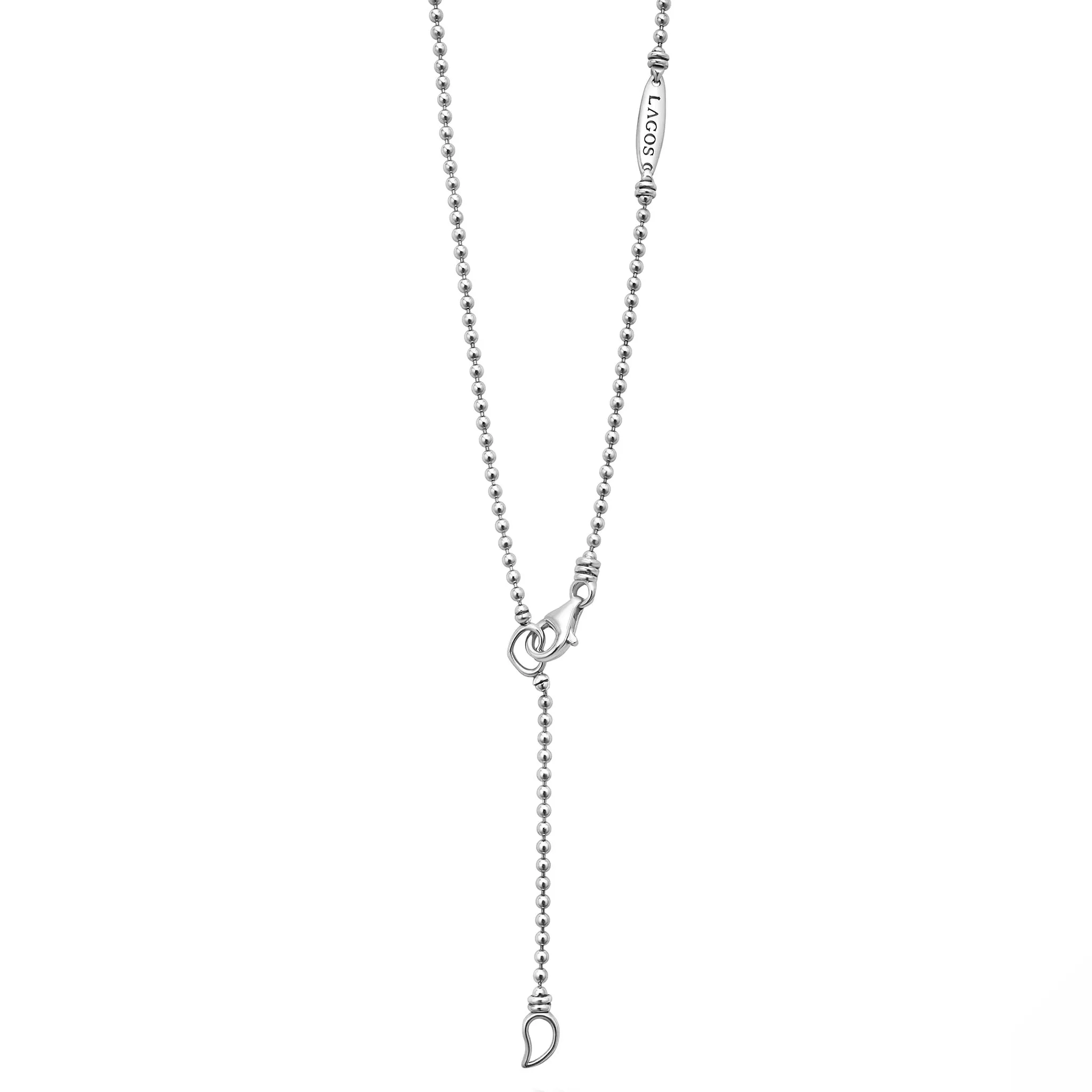 Caviar Spark Small Linear Diamond Pendant Necklace