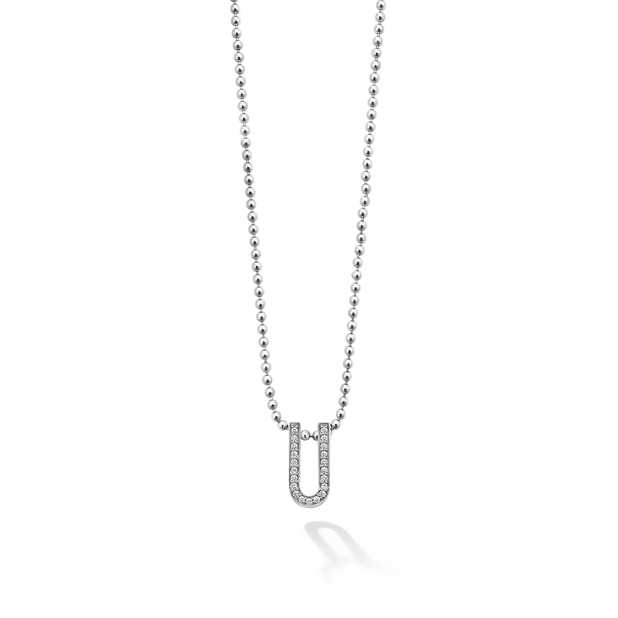 Caviar Spark Small Linear Diamond Pendant Necklace