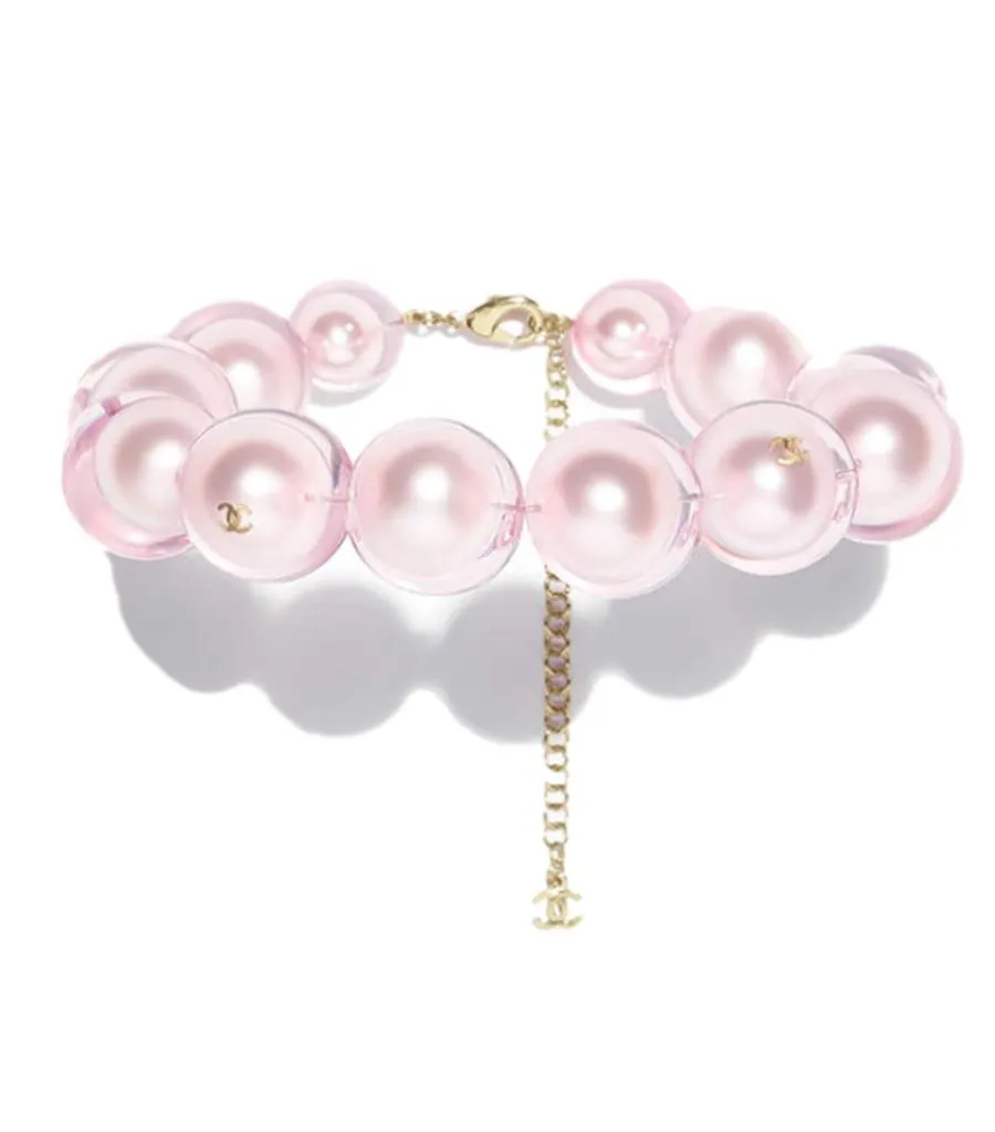 Chanel Ltd Edition Oversized 'CC' Logo Pearl Choker Necklace