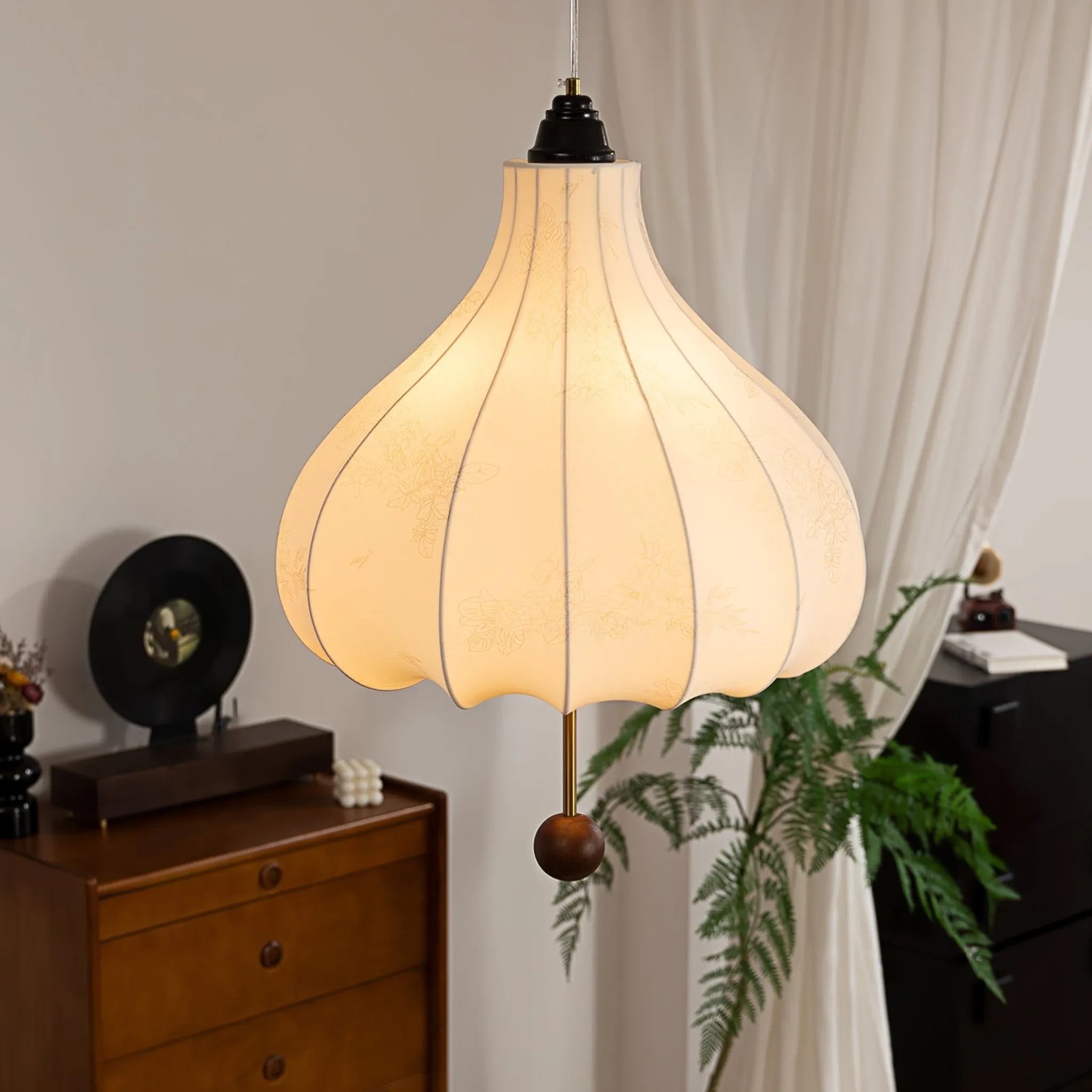 Chestnut Fabric Pendant Light