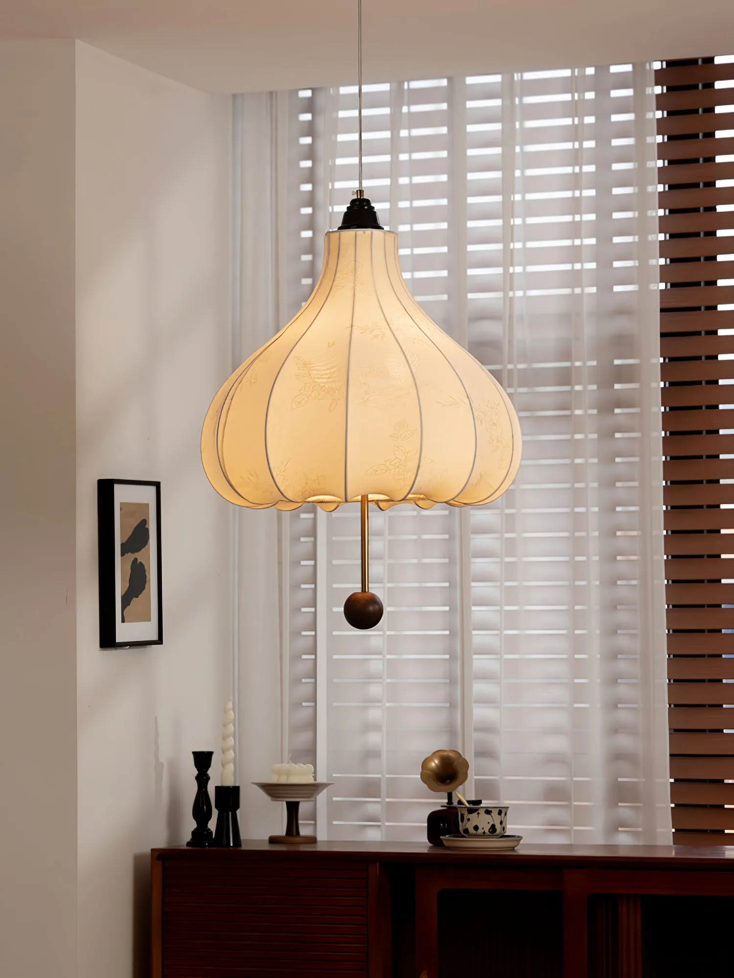 Chestnut Fabric Pendant Light