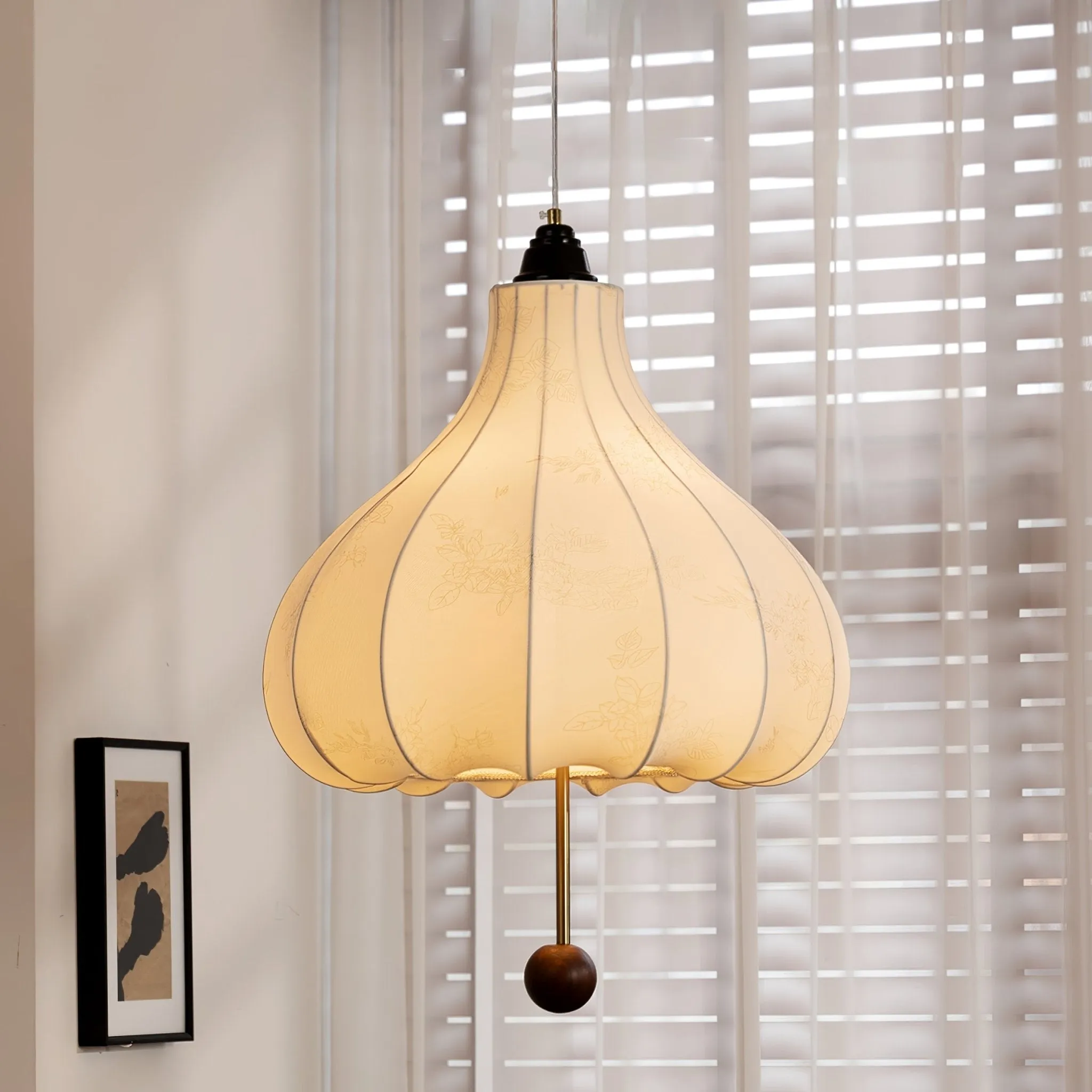 Chestnut Fabric Pendant Light