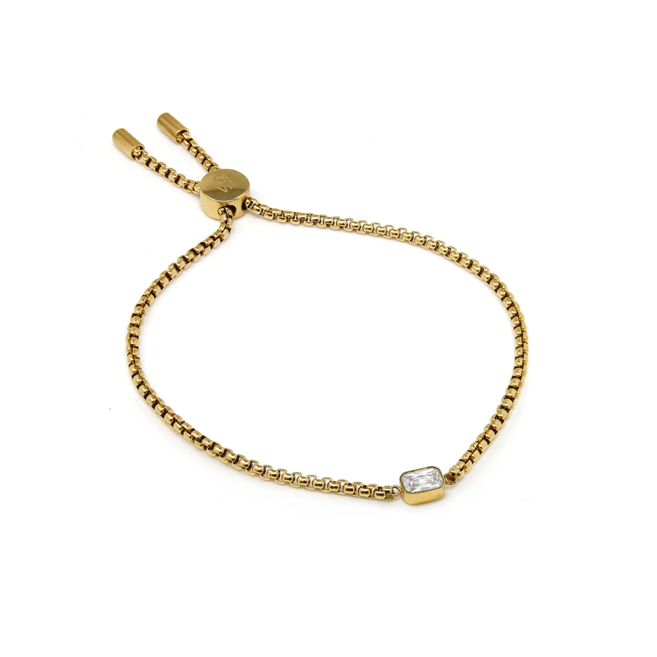 Children's April Diamond Birthstone Bracelet - Yellow Gold