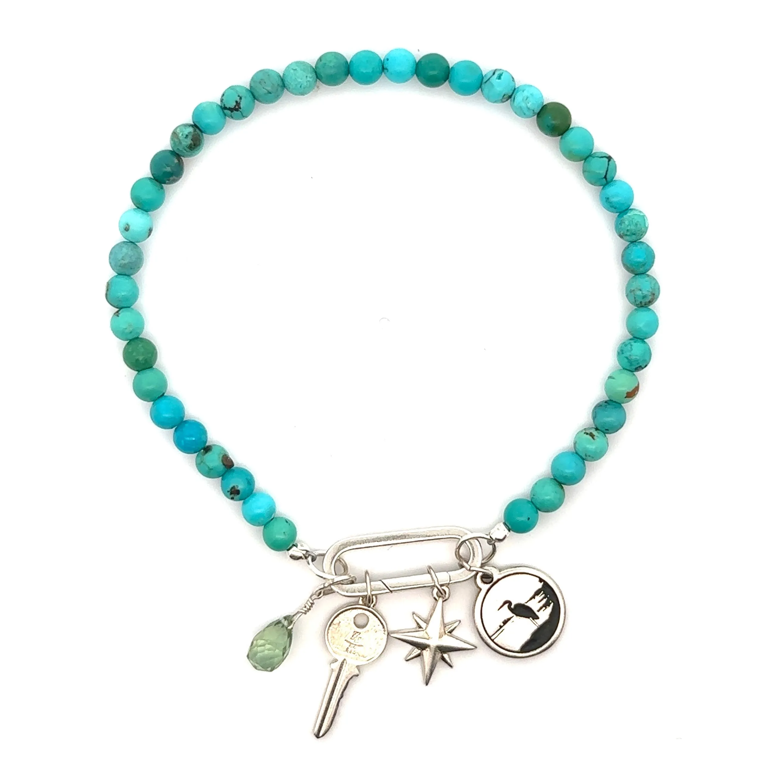 Claspless Round Turquoise Bracelet