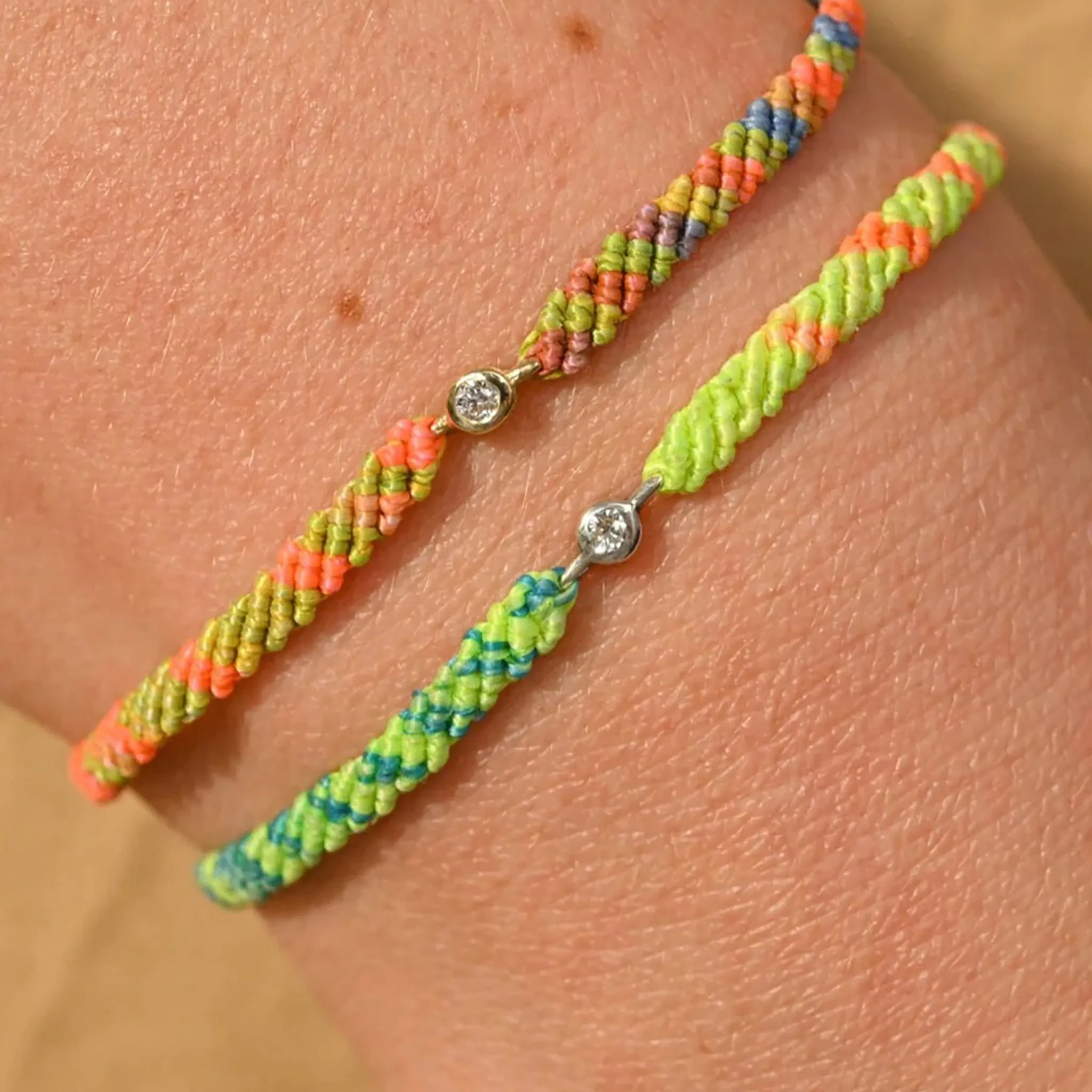 Classic Diamond Bracelet in Rainbow Stripe