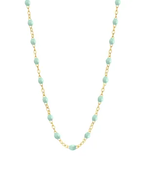 Classic Gigi Jade Resin Yellow Gold Necklace