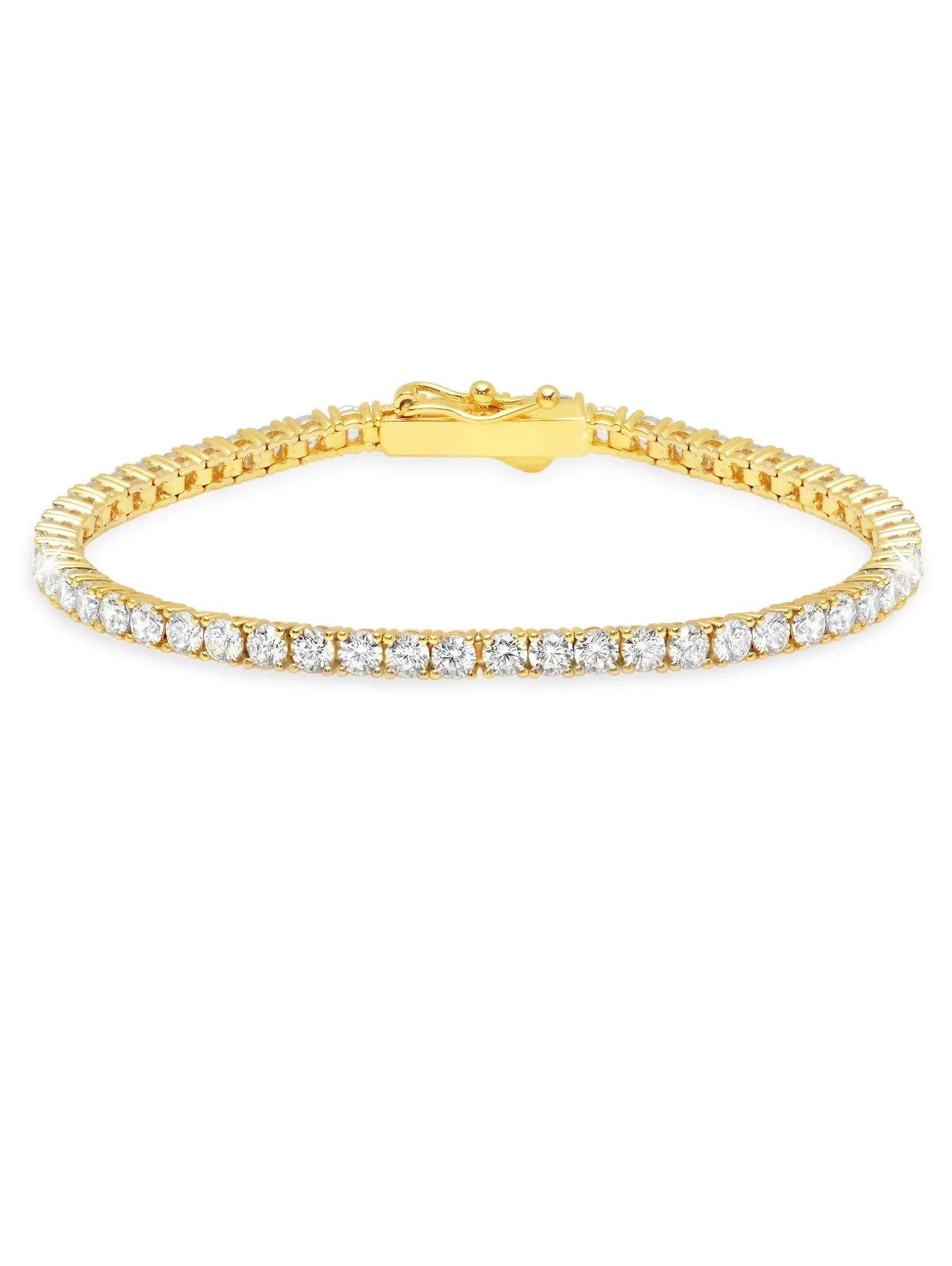 Classic Medium Brilliant Tennis Bracelet Finished in 18kt Yellow Gold