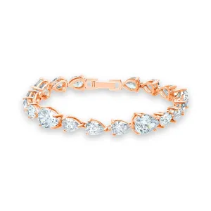 Classic Pear Tennis Bracelet Finished in Rose Gold Sale