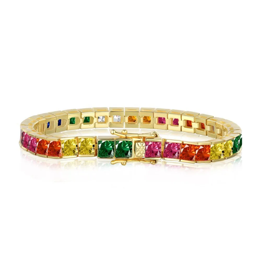 Colourful tennis bracelet