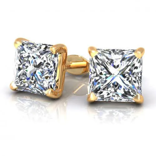 Cool 0.50CT Diamond Stud Earrings in 14KT Yellow Gold