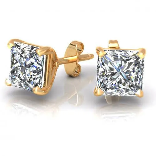 Cool 0.50CT Diamond Stud Earrings in 14KT Yellow Gold