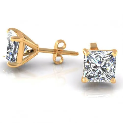 Cool 0.50CT Diamond Stud Earrings in 14KT Yellow Gold