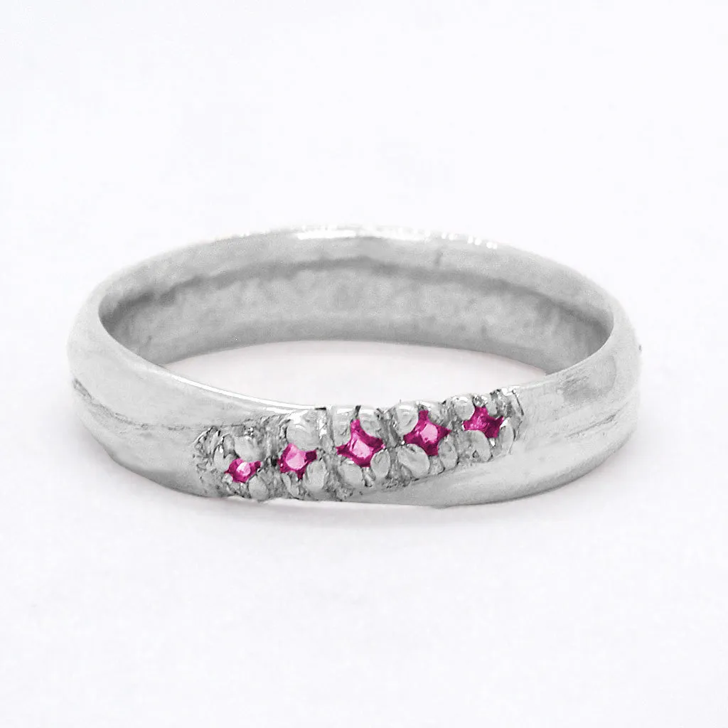 Criss Cross Ruby Ring (size 8)