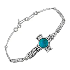 Cross To Wear Pressed Turquoise Bracelet - Clearance