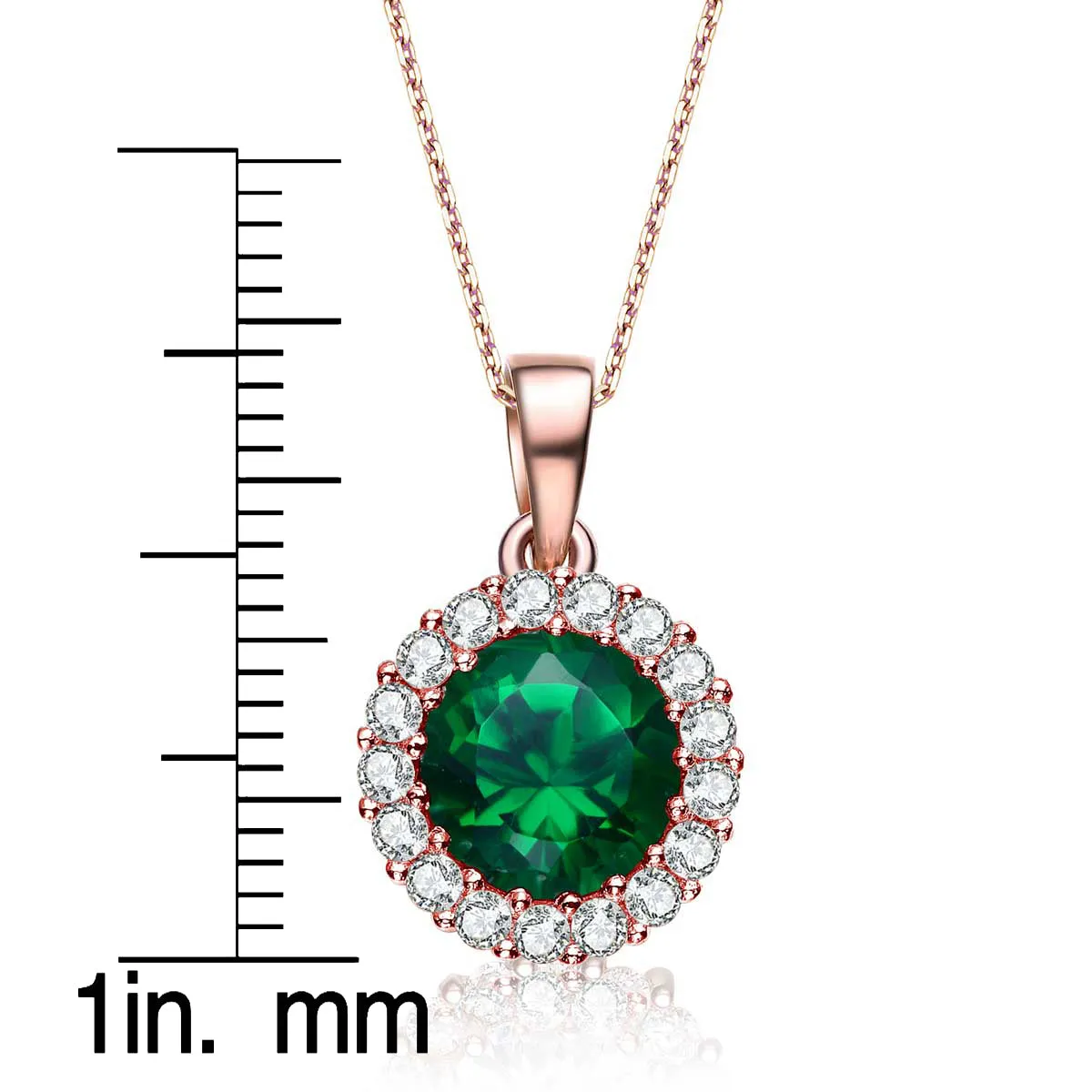 Cubic Zirconia Sterling Silver Gold plated Round Pendant