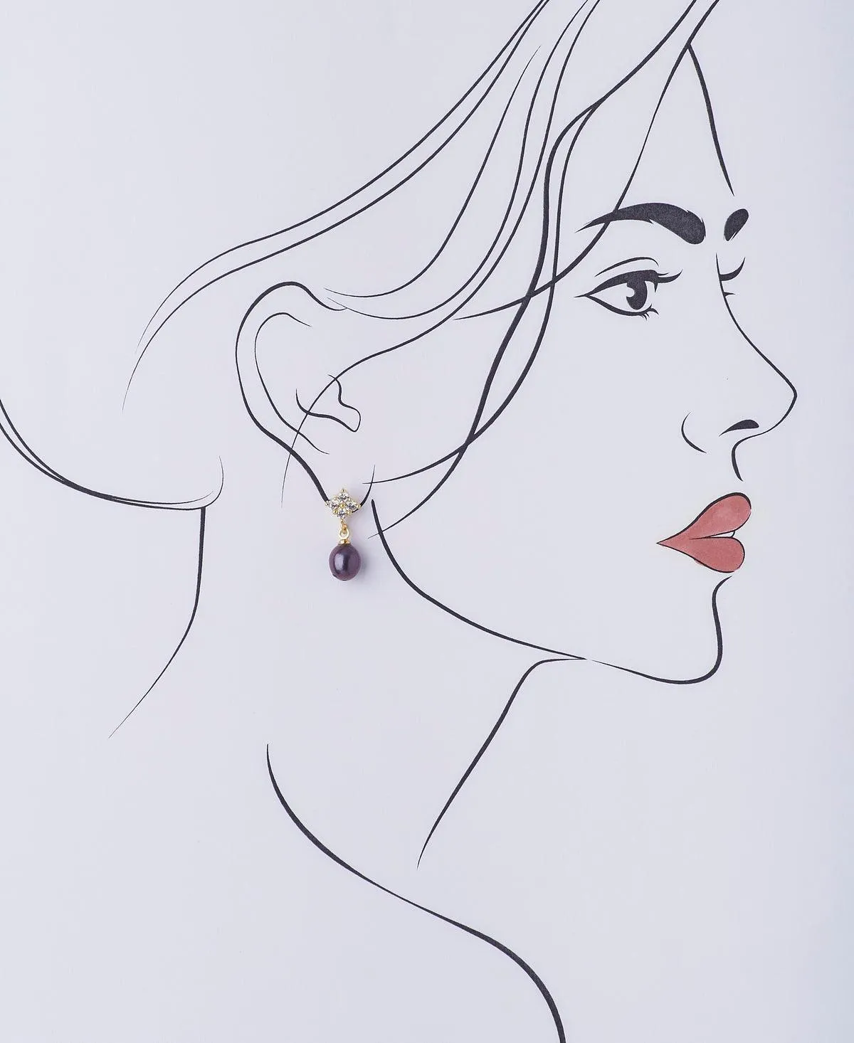 Delicate Stone Studded Earring