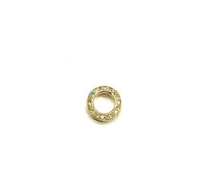 Diamond Accented Yellow Gold Circle Pendant