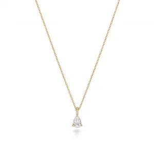 Diamond Jewellery 18ct Gold Diamond Pear Necklace NDQ160