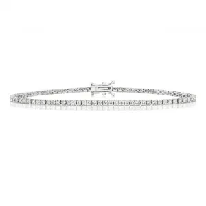 Diamond Jewellery 18ct Gold Tennis Bracelet BDQ702W/FG4