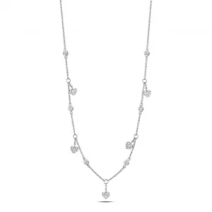 Diamond Jewellery 18ct White Gold Heart Necklace NDQ140W