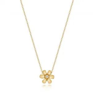 Diamond Jewellery 9ct Gold Diamond Daisy Necklace ND122