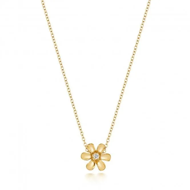 Diamond Jewellery 9ct Gold Diamond Daisy Necklace ND122