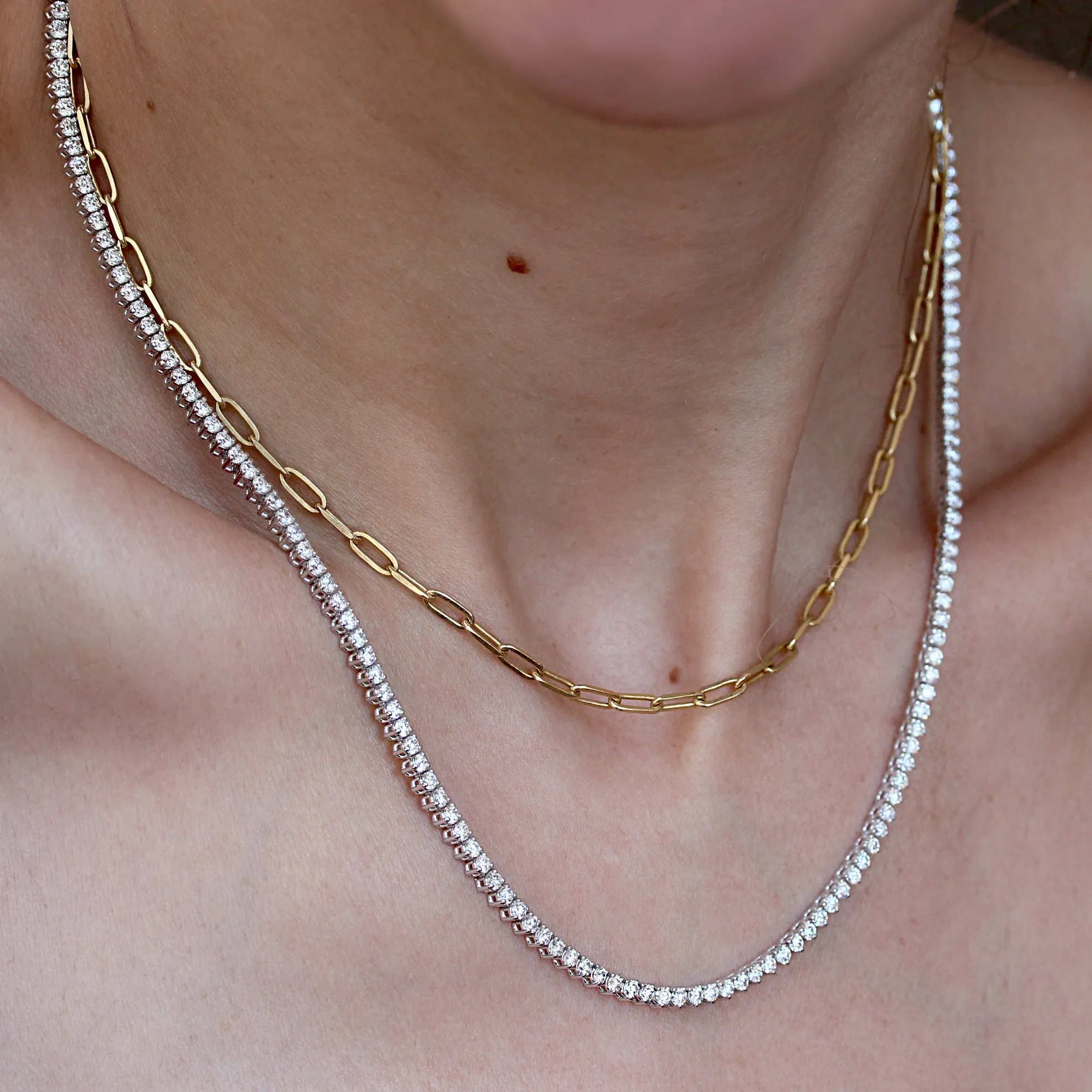 Diamond Tennis Collier Necklace - 42CM length