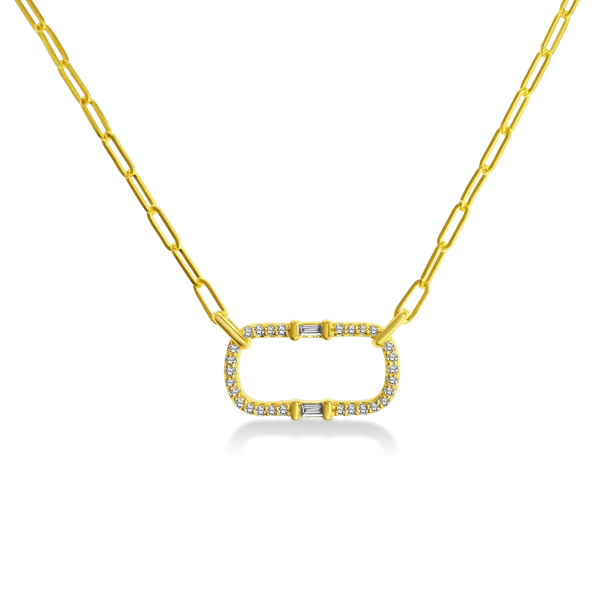 DIANCÉE DIAMOND PAPERCLIP NECKLACE