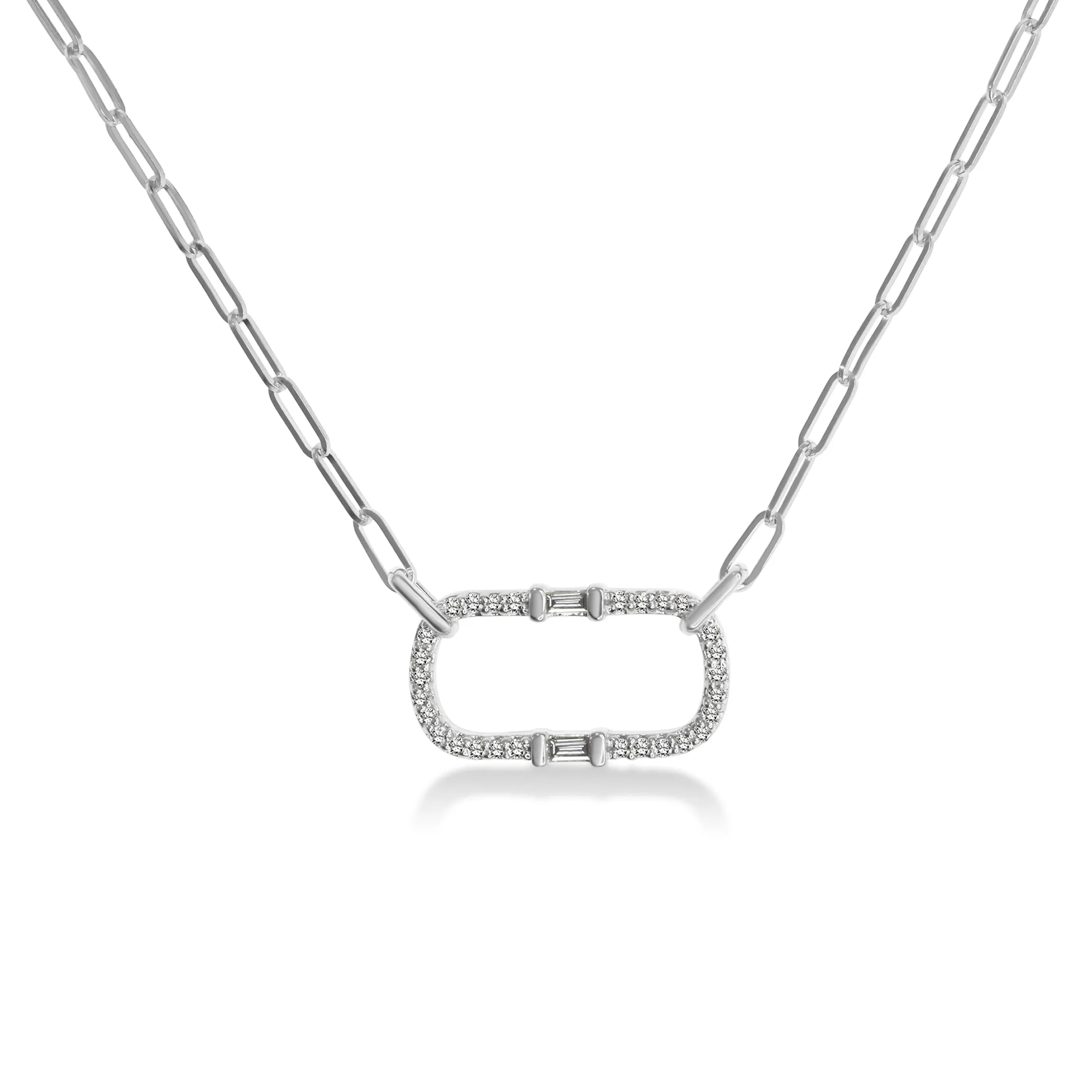 DIANCÉE DIAMOND PAPERCLIP NECKLACE