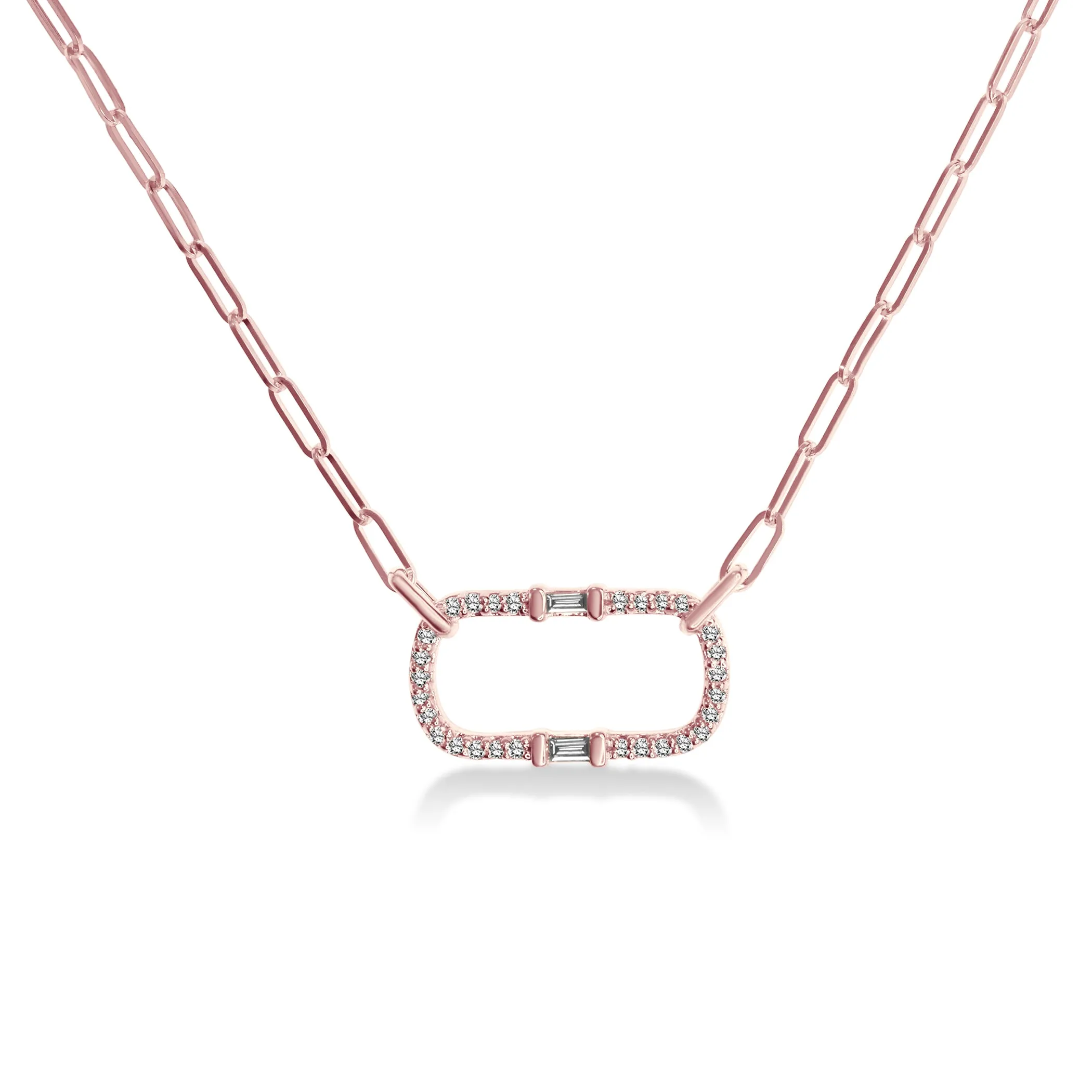 DIANCÉE DIAMOND PAPERCLIP NECKLACE