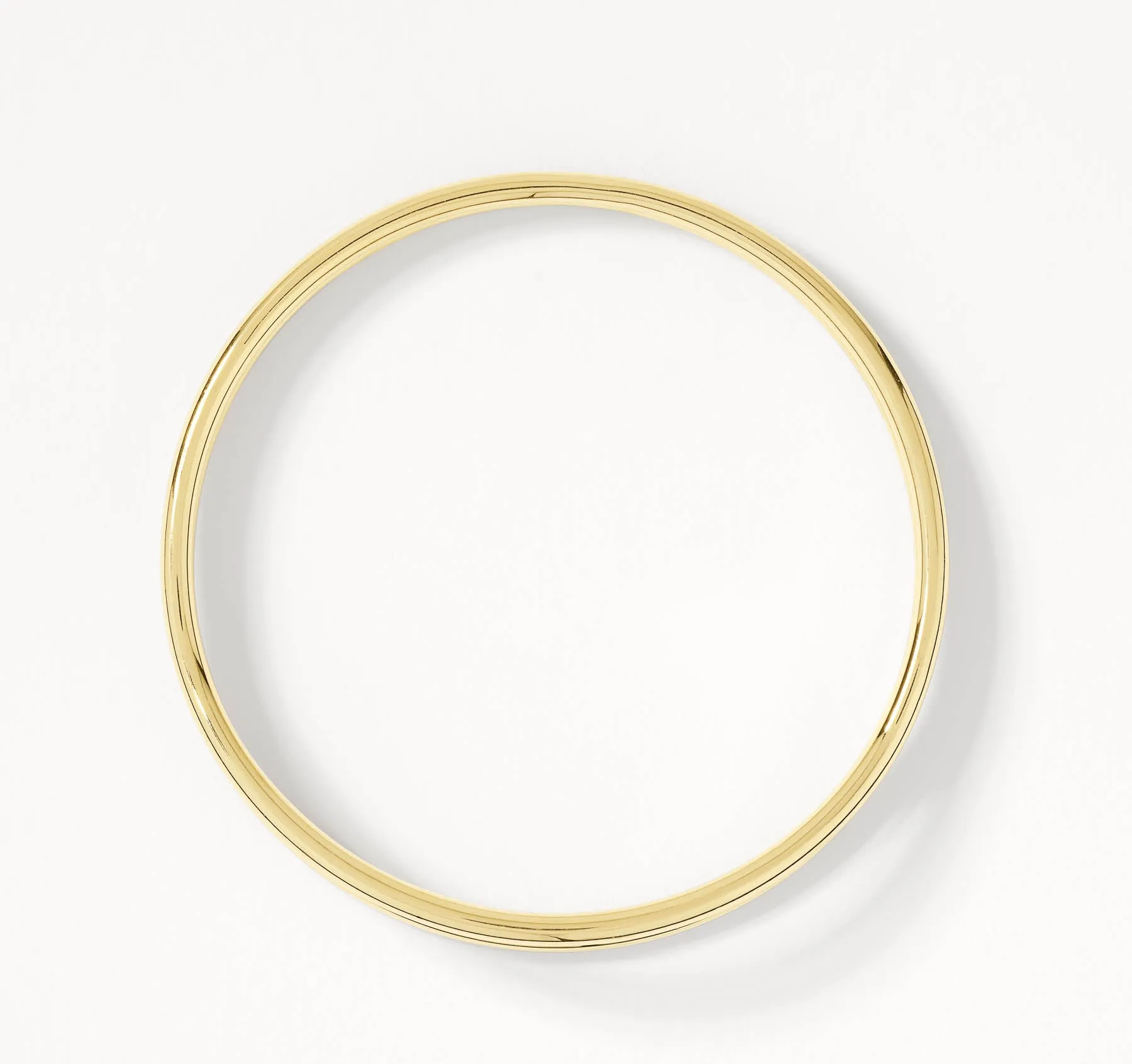 Double Band Split Bangle in Gold