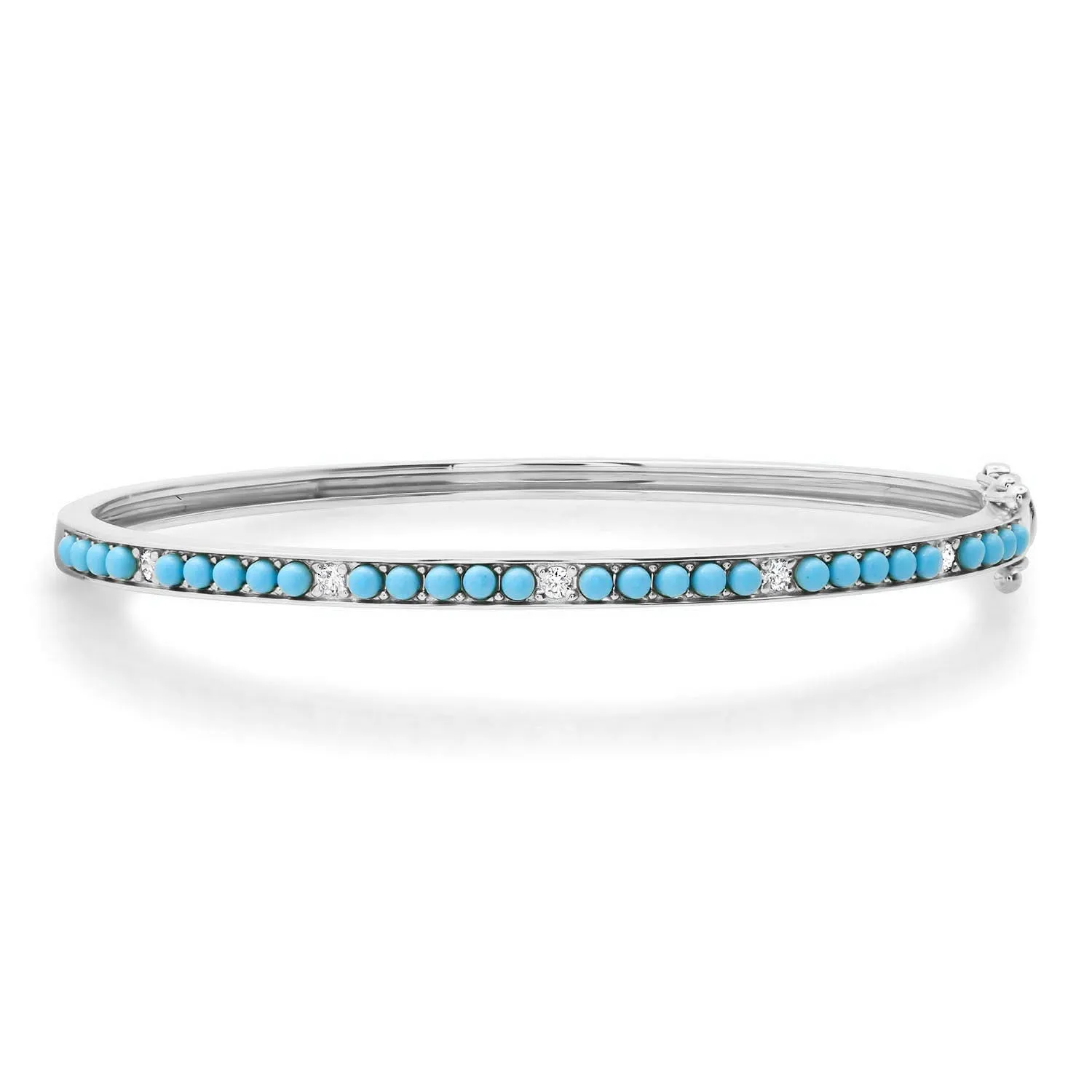 Dreamy Turquoise & Diamond Bangle Bracelet