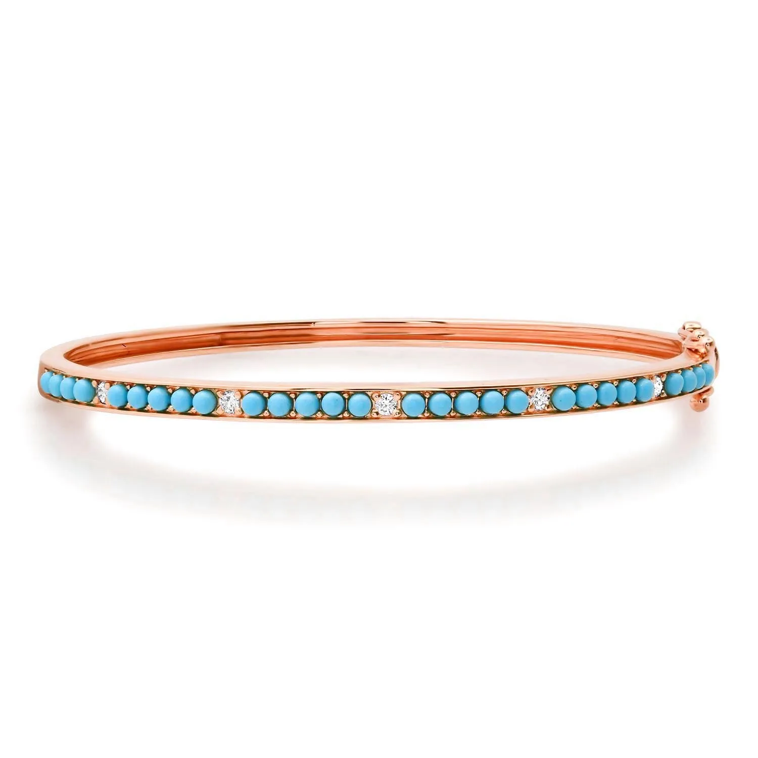 Dreamy Turquoise & Diamond Bangle Bracelet