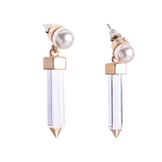 E616 - Pencil Gemstone Earrings