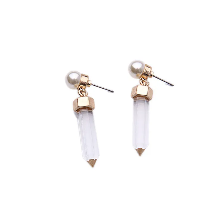 E616 - Pencil Gemstone Earrings