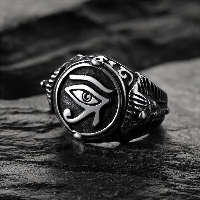 Egyptian Eye of Horus Signet Ring For Men