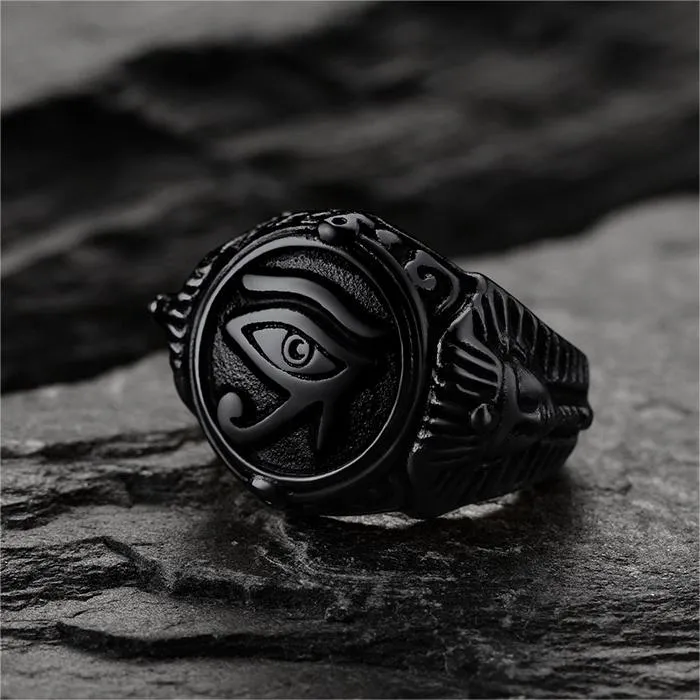 Egyptian Eye of Horus Signet Ring For Men