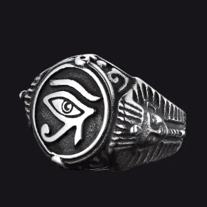 Egyptian Eye of Horus Signet Ring For Men