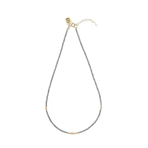 Endito Crystal Necklace - SHINY GRAPHITE/GOLD