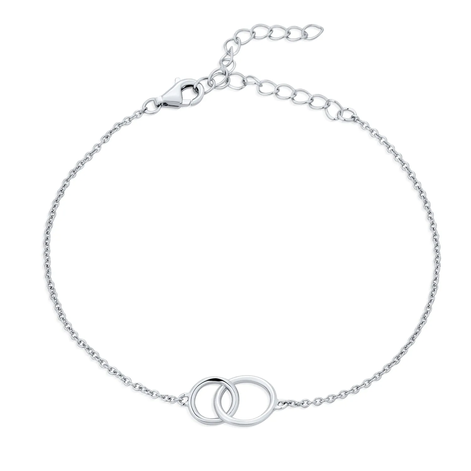 Eternal Love Knot Infinity Heart Bangle Bracelet .925 Sterling Silver