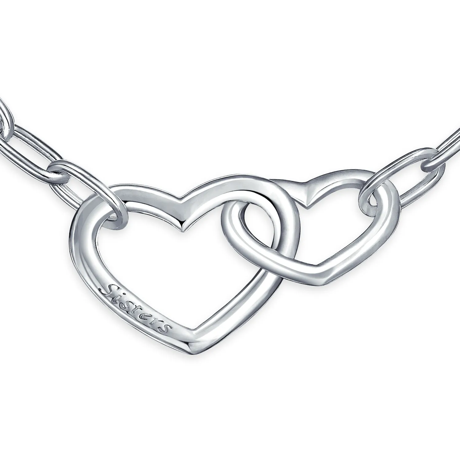 Eternal Love Knot Infinity Heart Bangle Bracelet .925 Sterling Silver