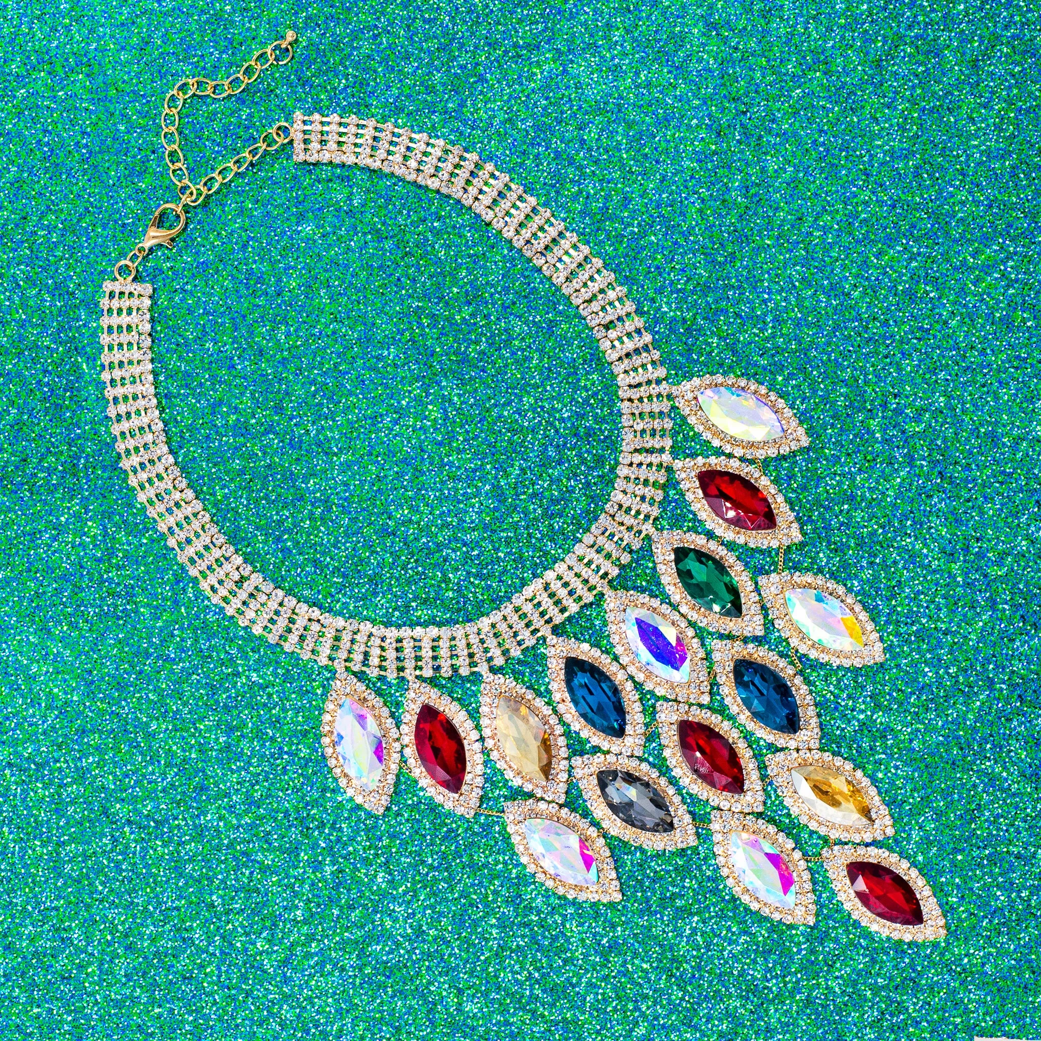 EYE OF GLAMOUR STATEMENT NECKLACE (MULTI)