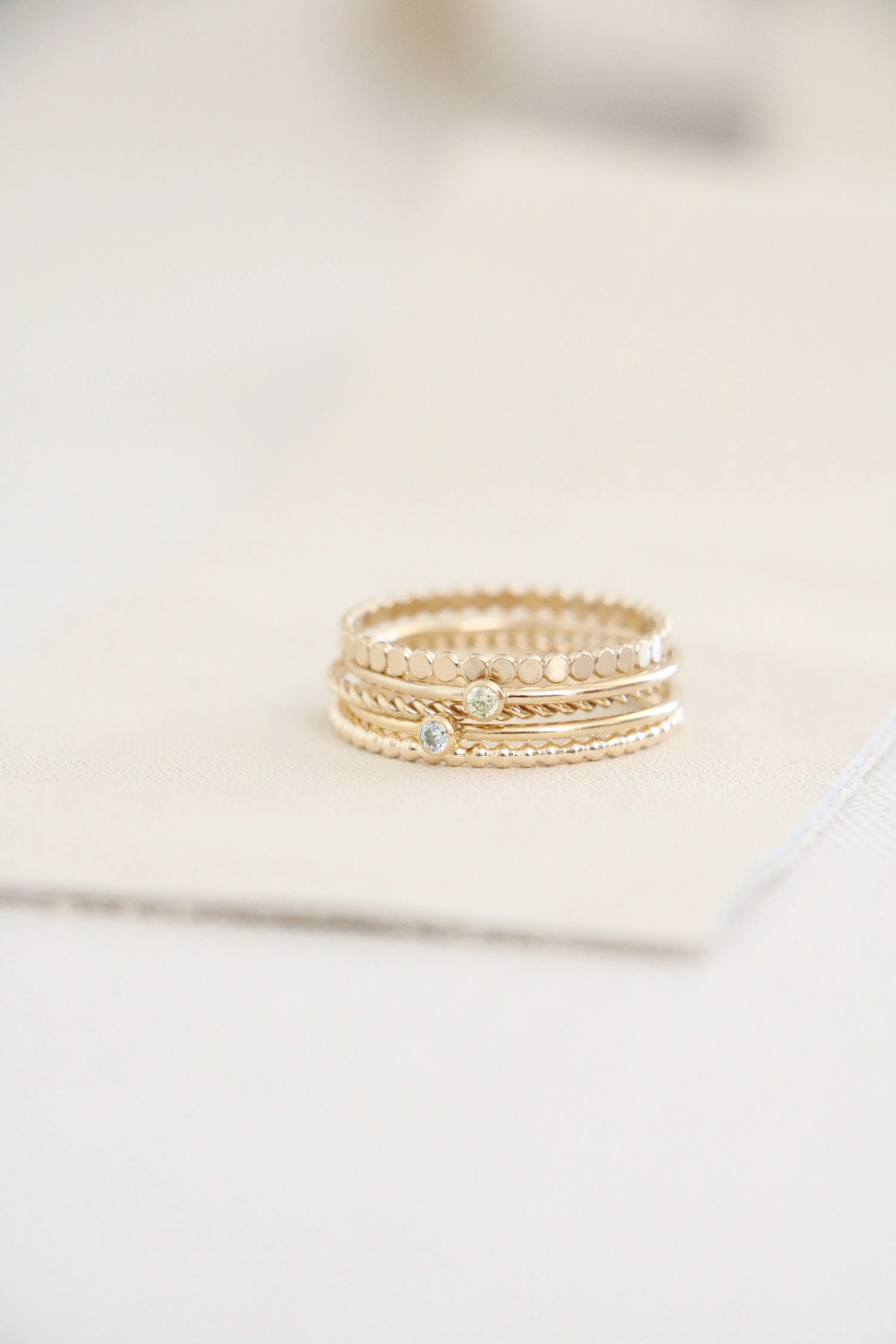 flat bead ring { silver   gold }